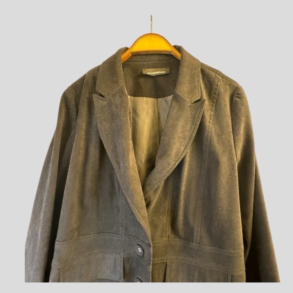 Torrid Women’s Blazer Size 14 Black Faux Suede - Picture 2 of 11